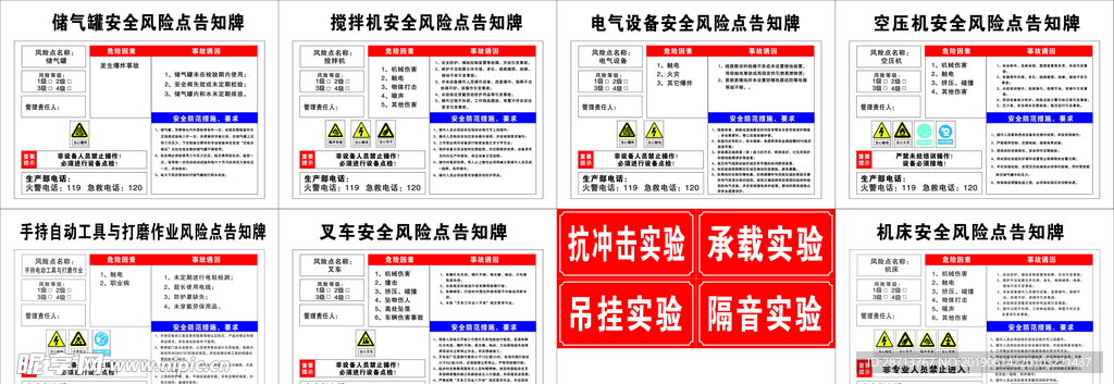 各类安全风险告知牌