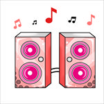 手绘音响