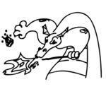 简笔画吐火龙