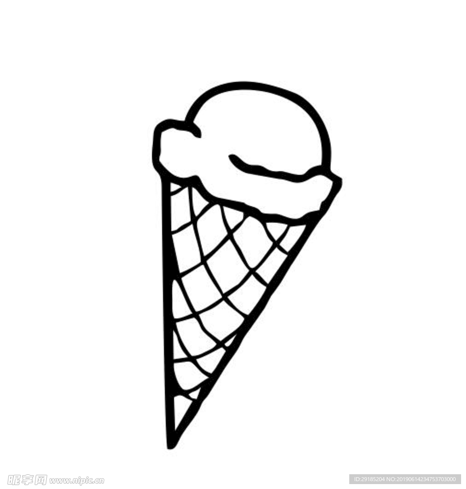 简笔画雪糕
