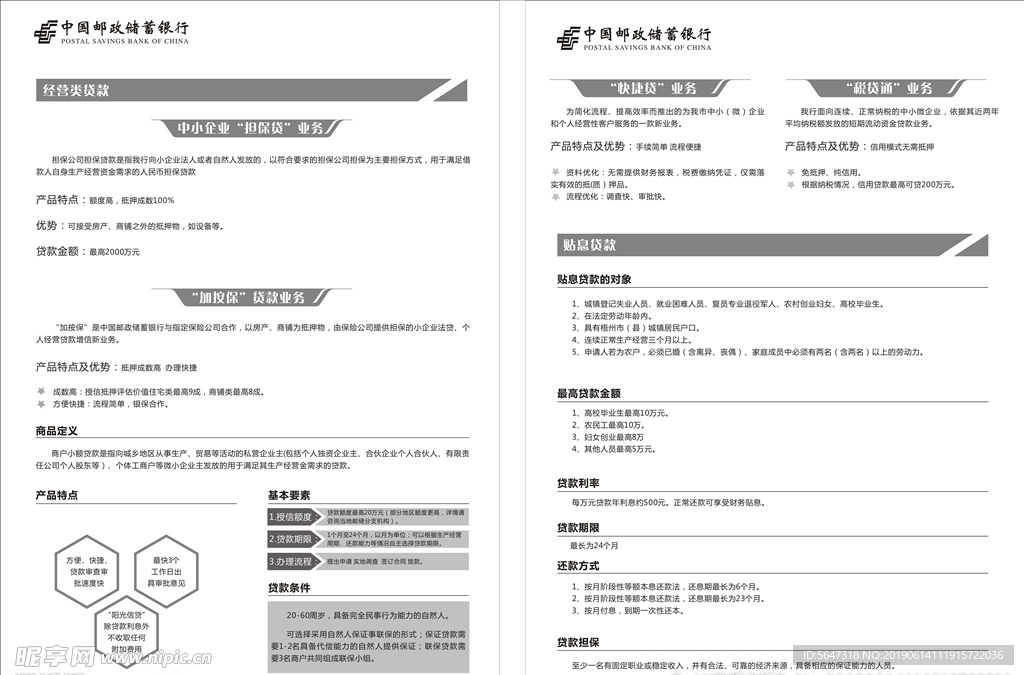 中国邮储储蓄银行贷款产品手册