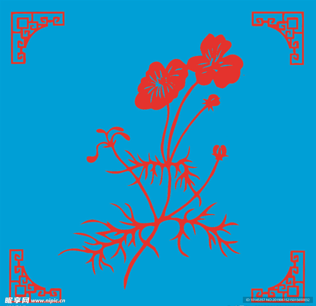 花卉剪纸