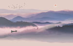 现代简约山水