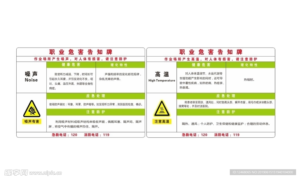 职业危害告知牌