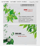 绿色节能环保名片图片
