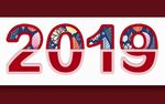 大花袄艺术字2019