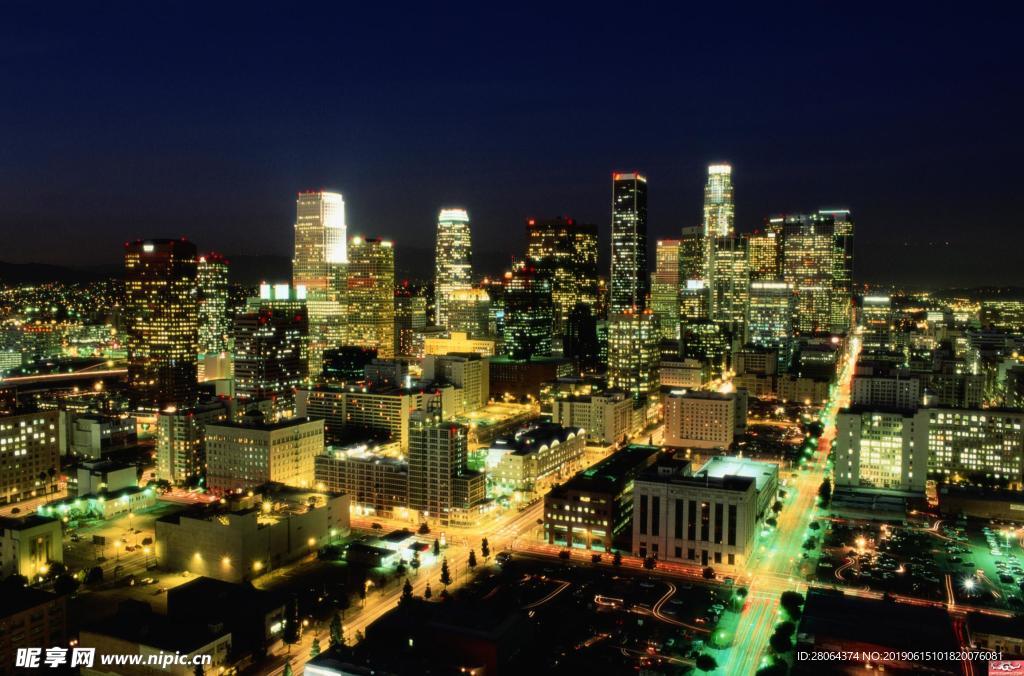 城市夜景高清摄影图