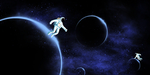 科技科幻星空宇宙人类月球日登月