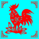 鸡剪纸