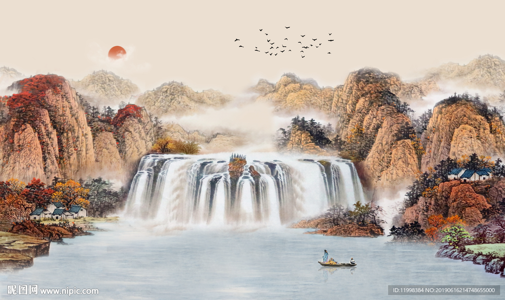 聚财风水画