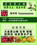 大金星山楂 红枣 核桃  名片