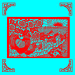 喂鸡剪纸