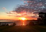奥克兰海滨夕阳风光