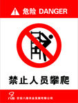 禁止攀爬