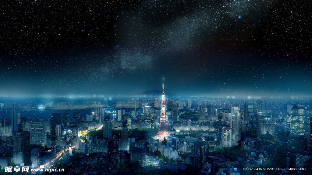 灿烂城市夜景