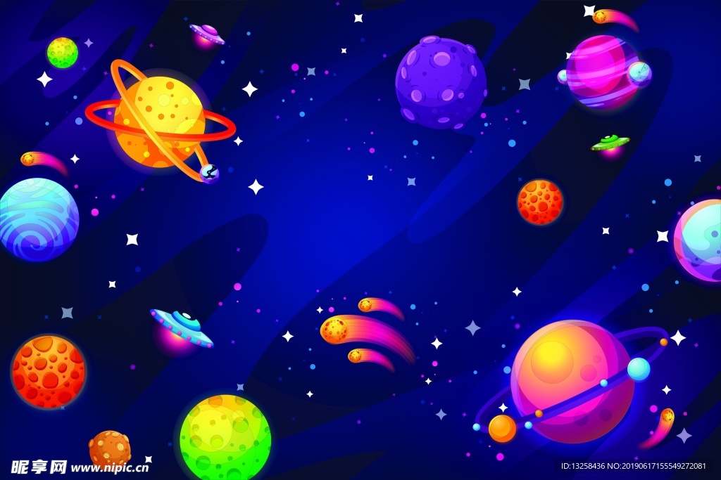 卡通星球背景