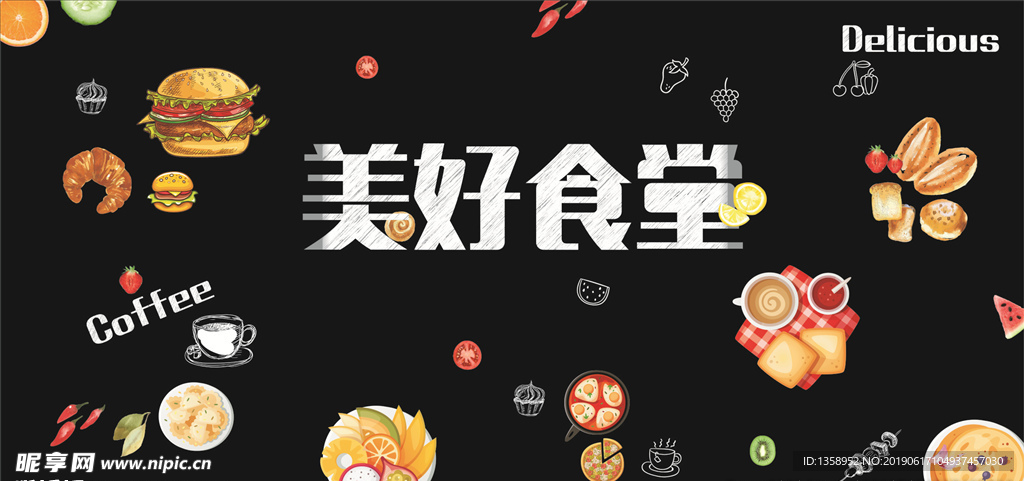 食物展板