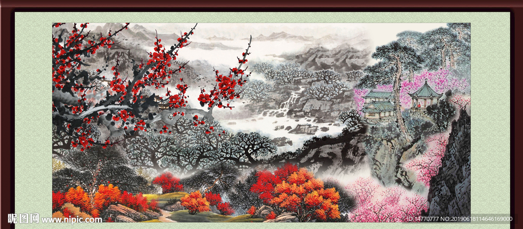 国画梅花