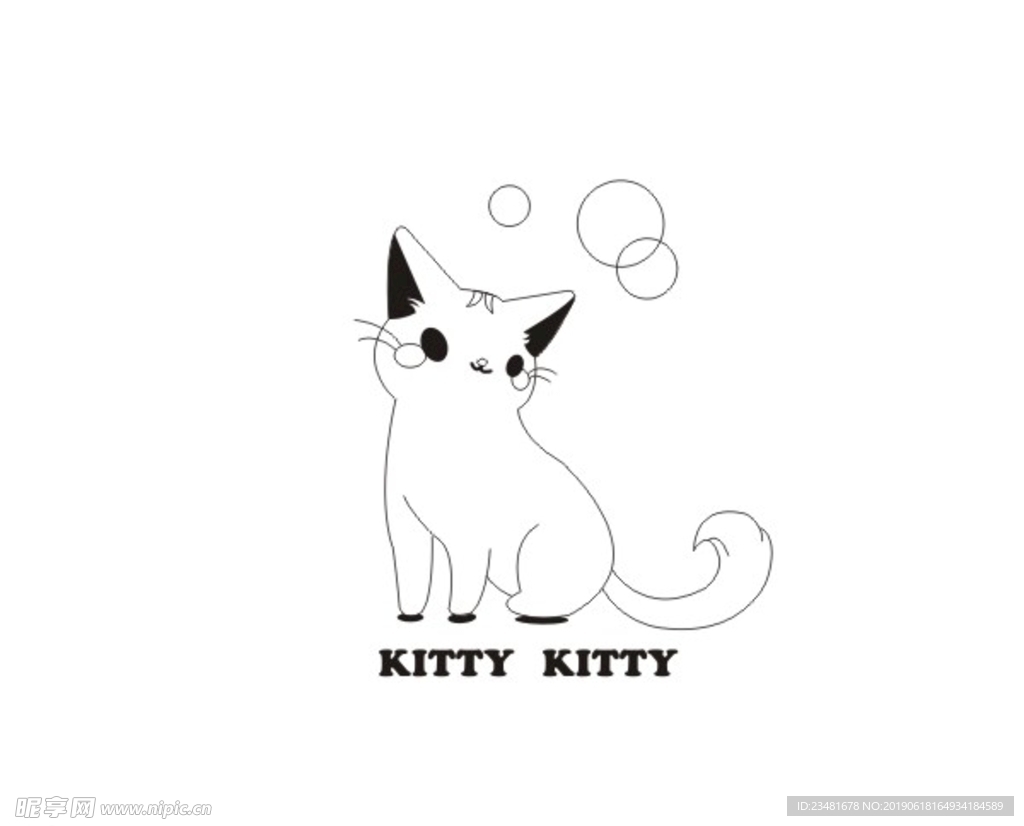 卡通猫简笔画