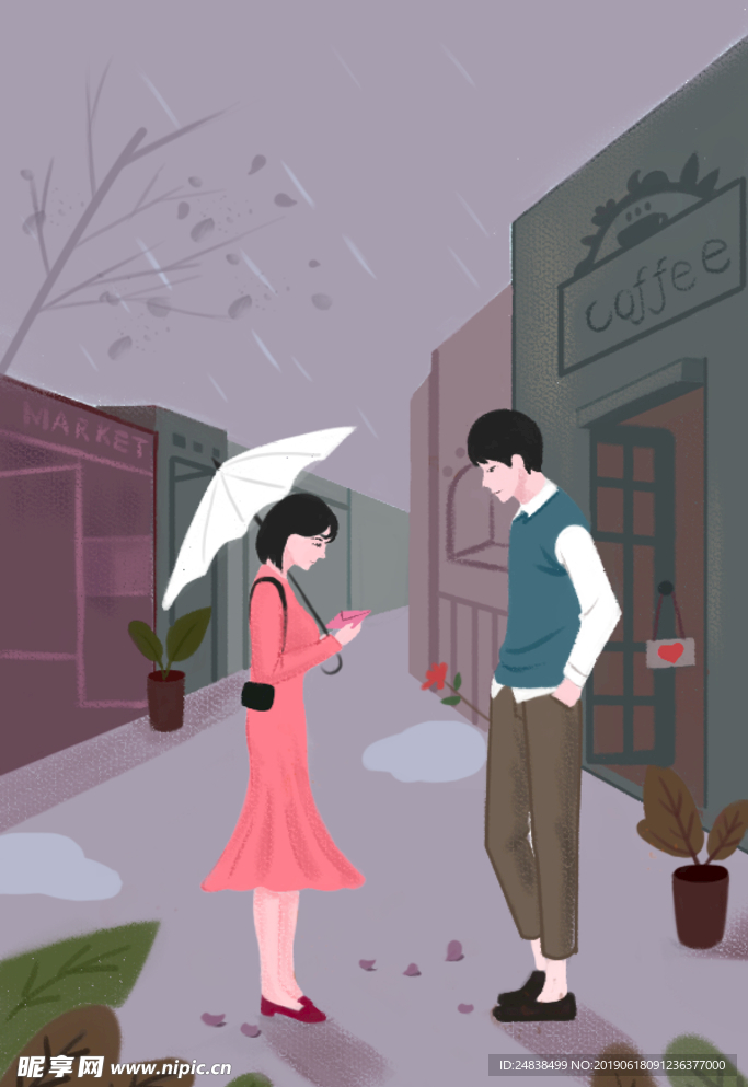 男男女女  插画