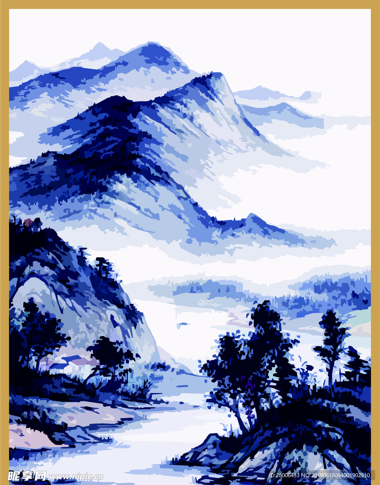 矢量山水画