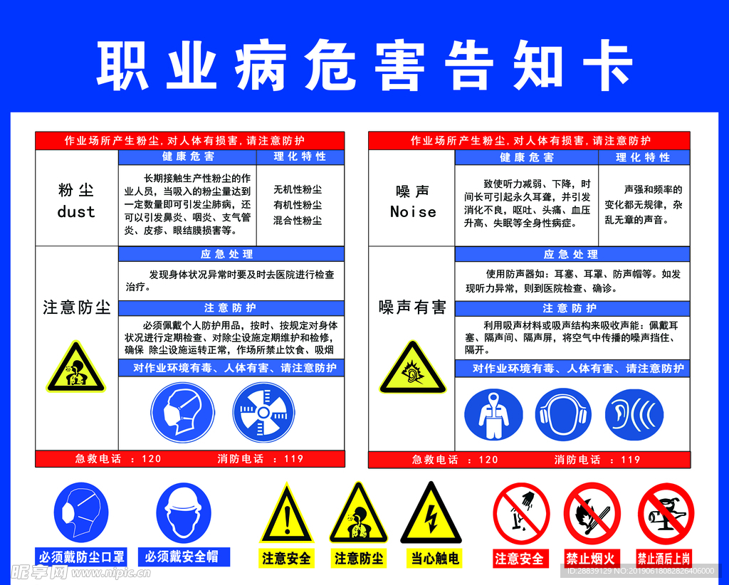 职业病危害告知卡