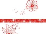 矢量花 喇叭花 背景墙