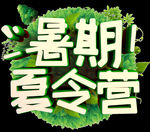 暑期夏令营活动免抠主题艺