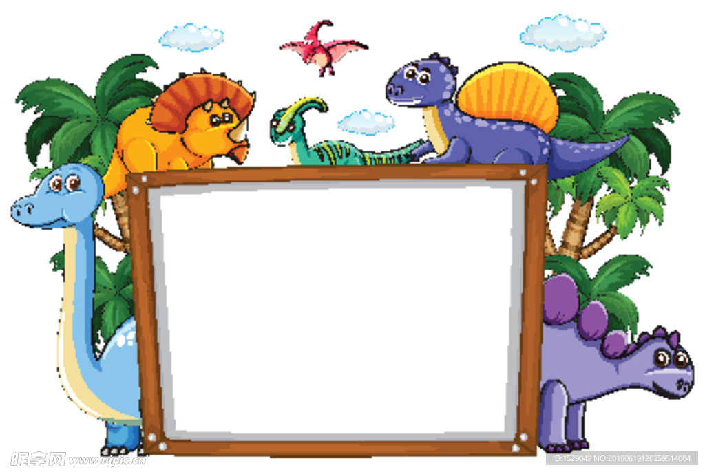 卡通恐龙背景