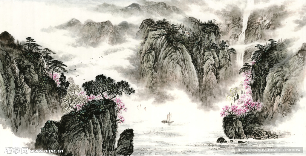 山水画 水墨画 国画 丹青