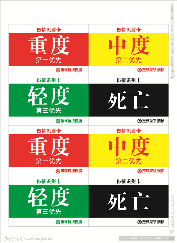 急救车伤情识别卡