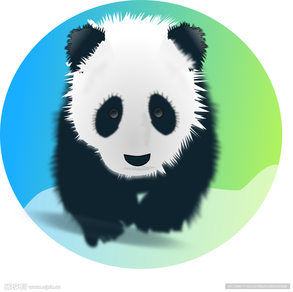 可爱的大熊猫设计图__绘画书法_文化艺术_设计图库_昵图网nipic.com