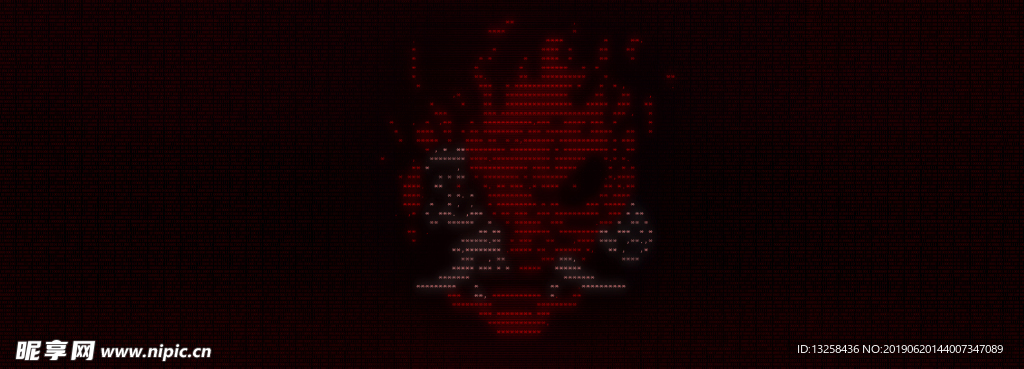 红色魔鬼拼图背景