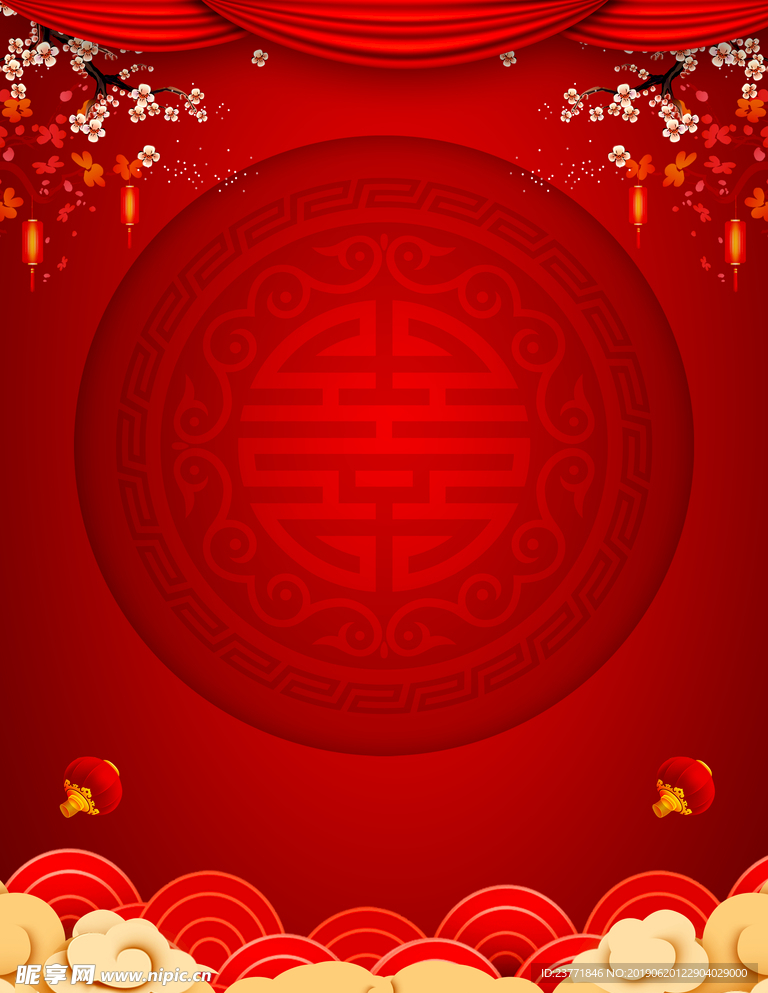 红色背景