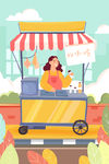 早餐小吃美食食品闪屏海报app