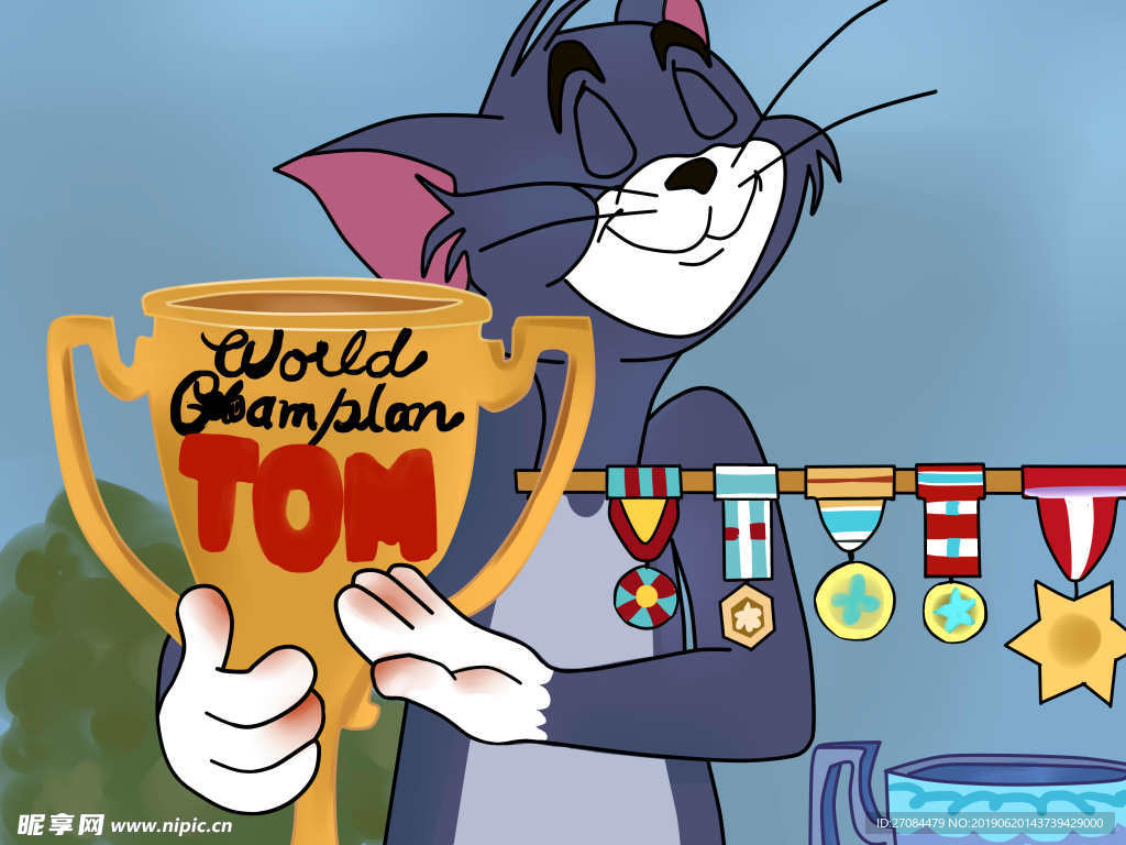 汤姆猫冠军奖杯