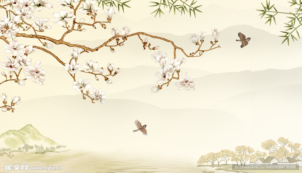 山水花鸟