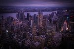 美国纽约国外城市建筑夜景地产
