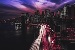 美国纽约国外城市建筑夜景地产