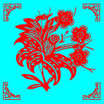 花卉剪纸