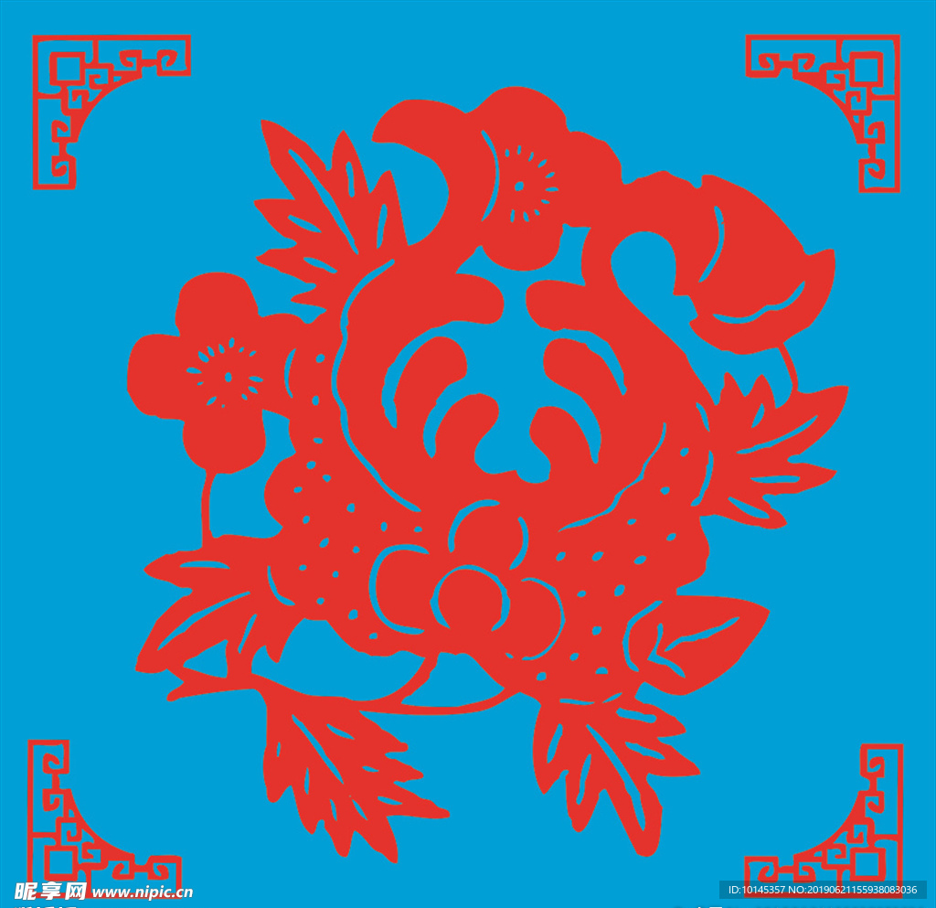 花卉剪纸
