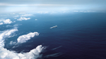 空中视角大海背景