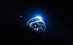 黑色地球星光背景