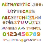 卡通字母数字