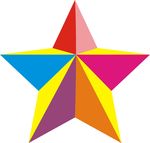彩色五角星