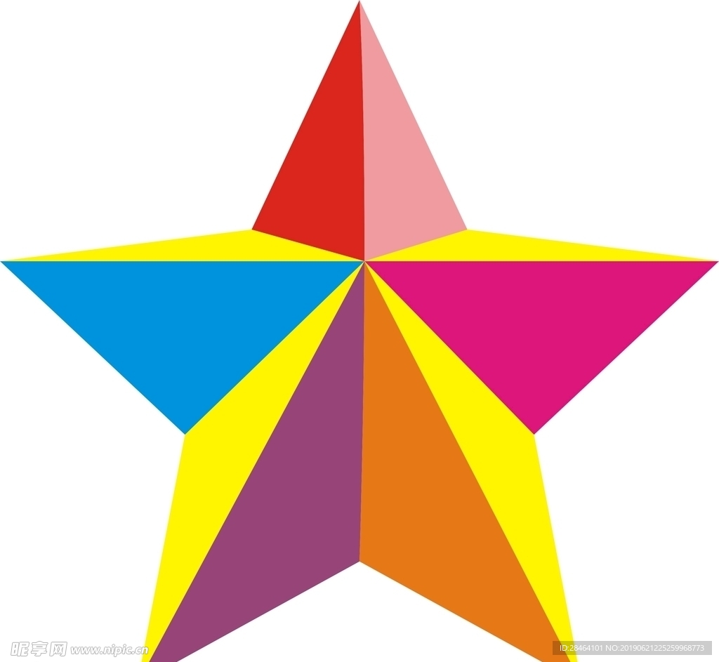 彩色五角星