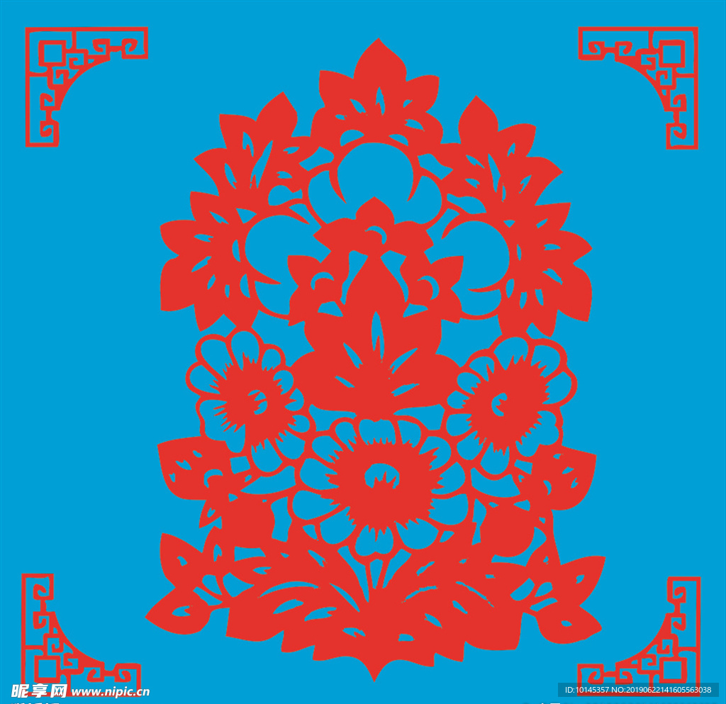 花卉剪纸