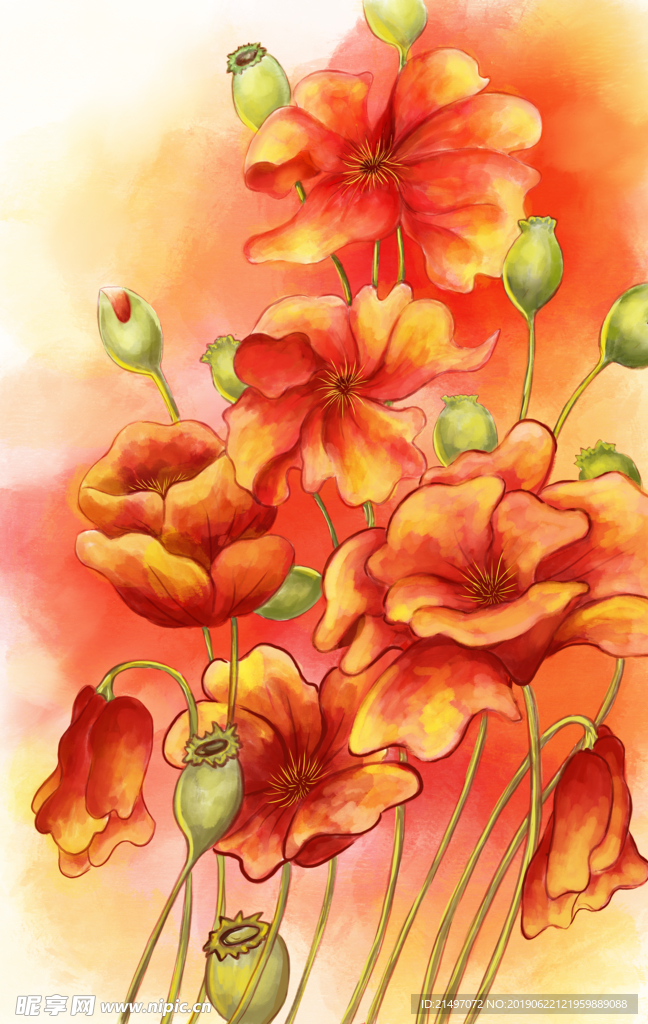 国际禁毒日珍爱生命手绘插画