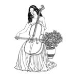 拉小提琴仕女