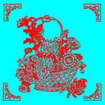 花篮剪纸